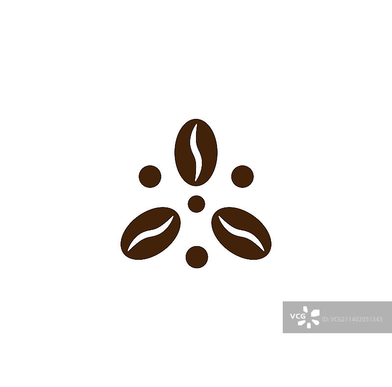 咖啡豆抽象logo概念棕色图片素材