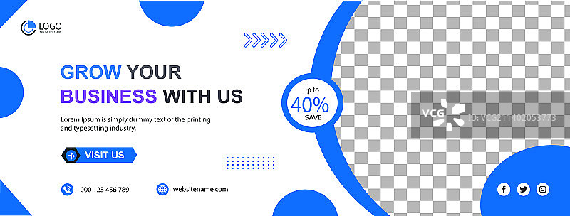 企业Facebook封面banner社交媒体帖子图片素材