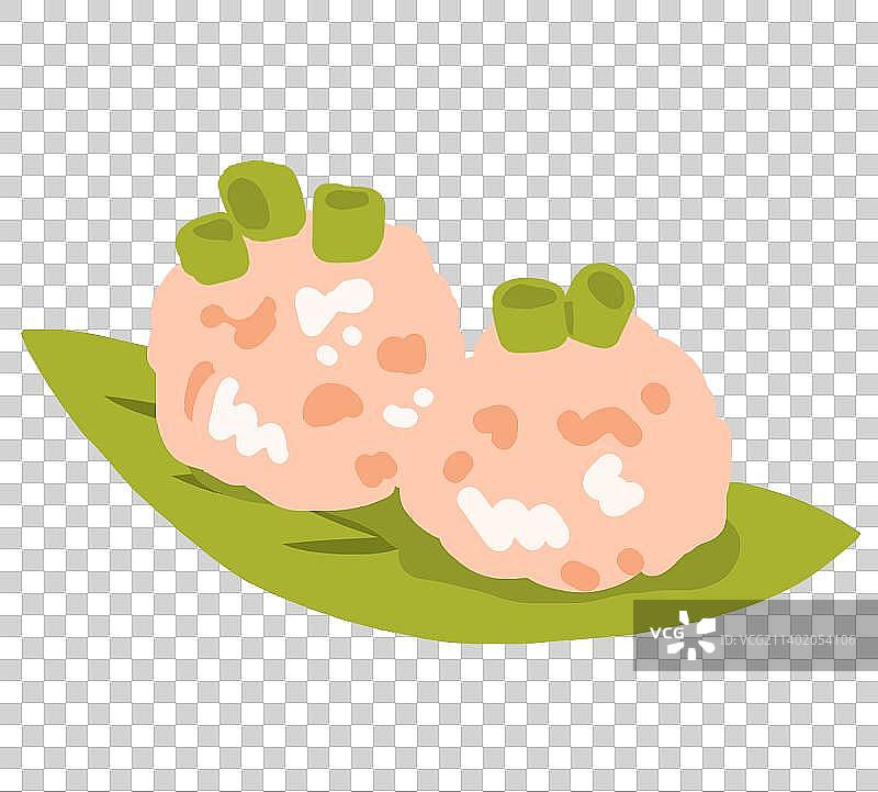 火锅配料虾滑插画元素图片素材