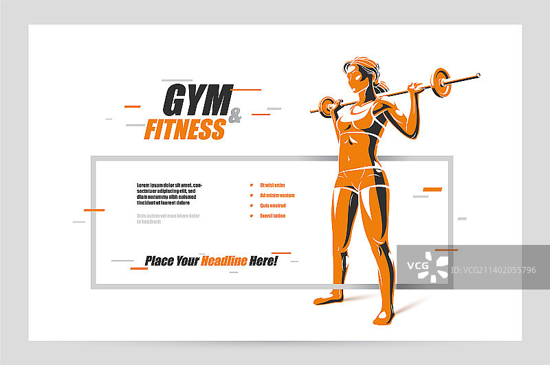 身材健美的年轻女人图片素材