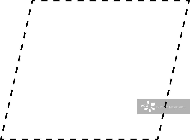 虚线平行四边形符号图标图片素材