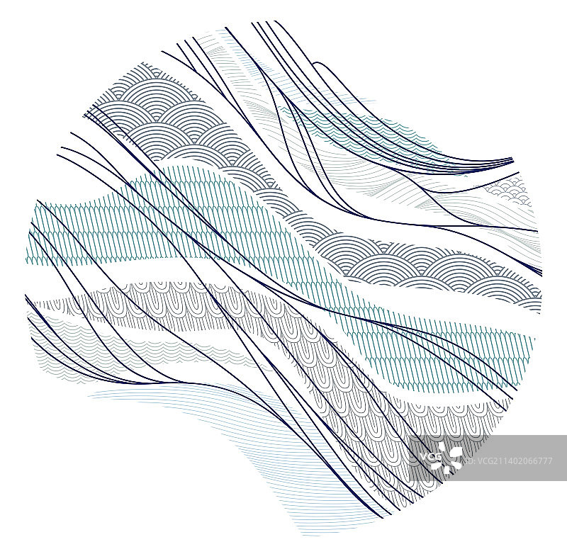 抽象日式东方艺术背景图片素材