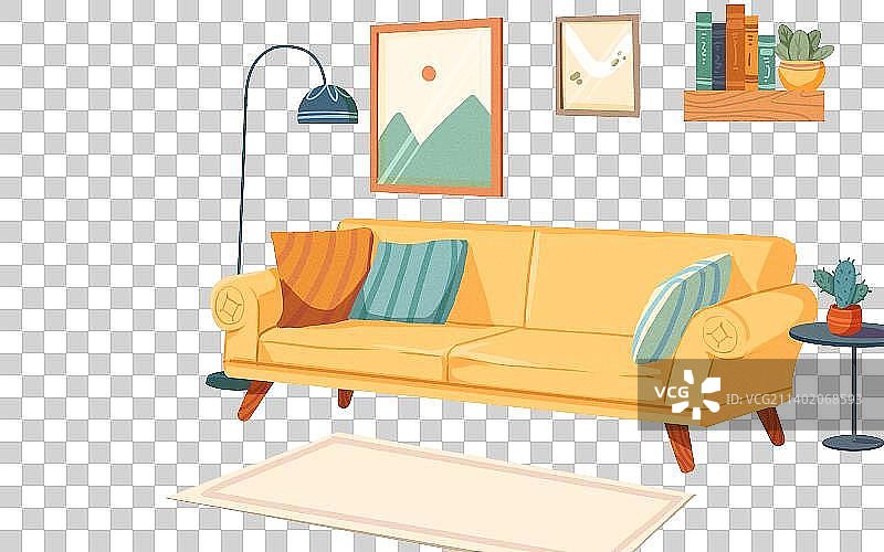 卡通家具室内PNG素材图片素材