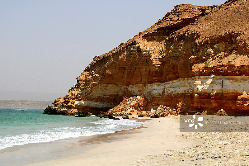 也门海滩的晴空景色图片素材