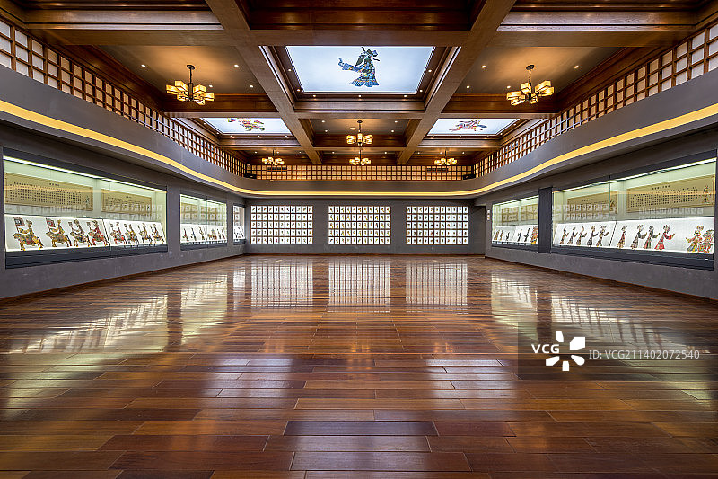中国河南开封清明上河园内的皮影展厅图片素材