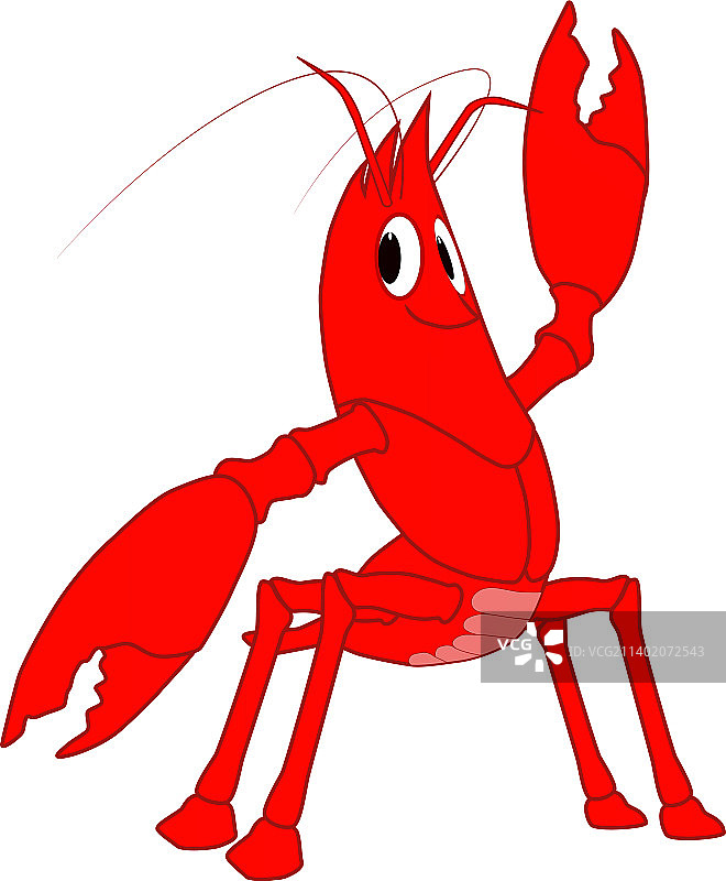 可爱的卡通龙虾图片素材