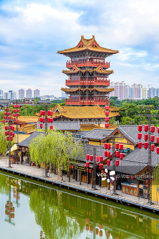 中国河南开封清明上河园风光图片素材