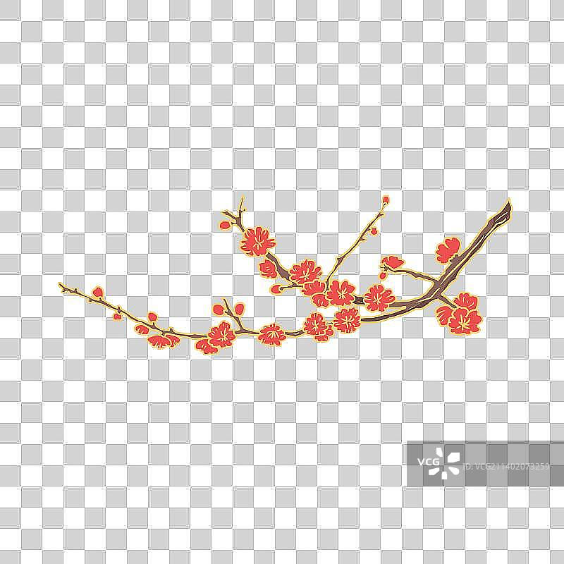 国潮花鸟山水素材图片素材