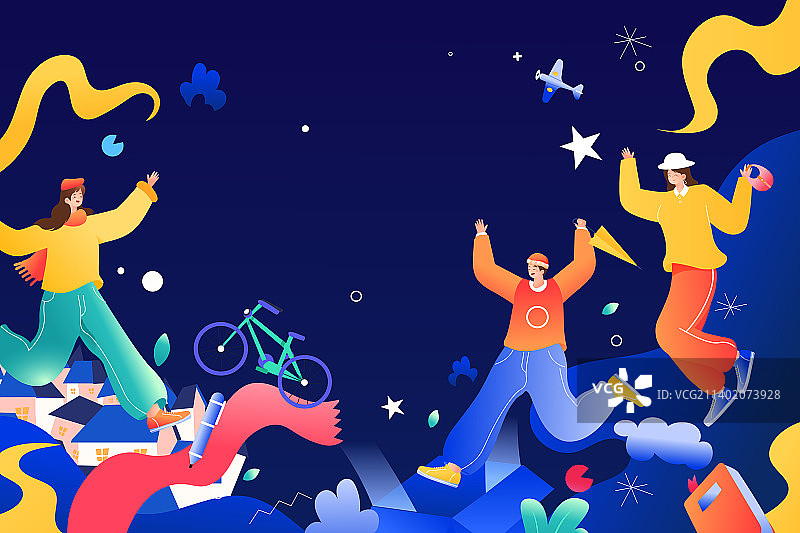 卡通双十一双十二电商购物节网购消费促销优惠冬季冬天圣诞节平安夜礼物送礼朋友出游娱乐休闲渐变矢量插画图片素材