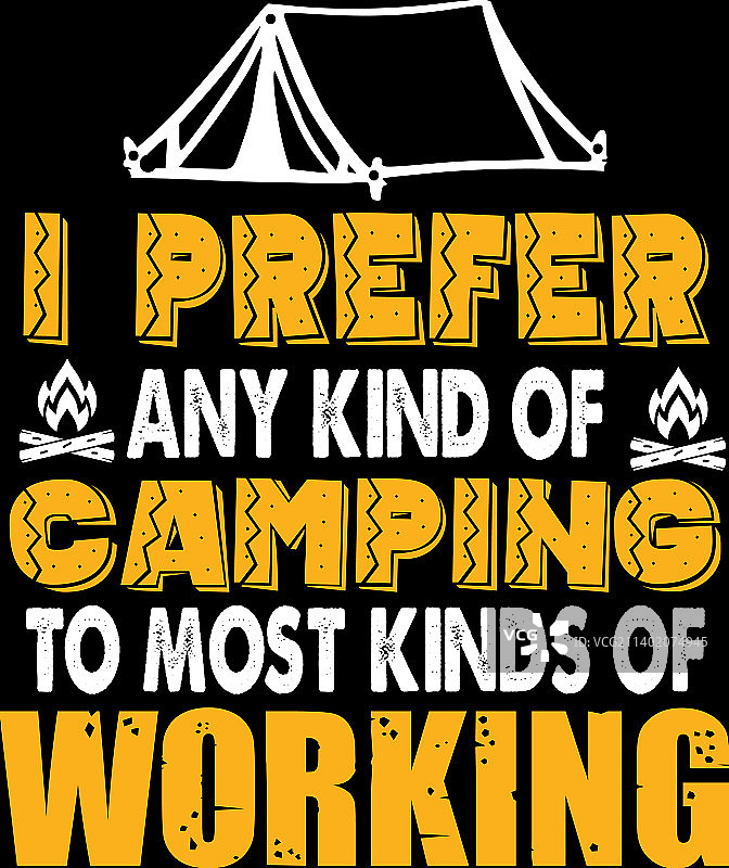 露营T恤设计图片素材