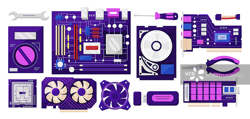 PC零件电脑维修硬件图片素材