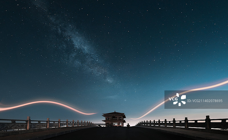 广东省茂名高州市荔枝博物馆银河光绘摄影图片素材