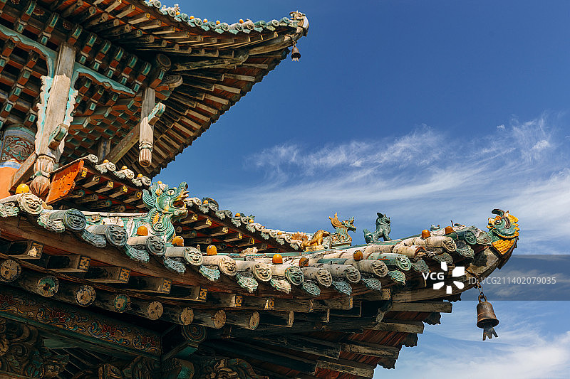 山西省运城市解州镇关帝庙景区古建筑图片素材