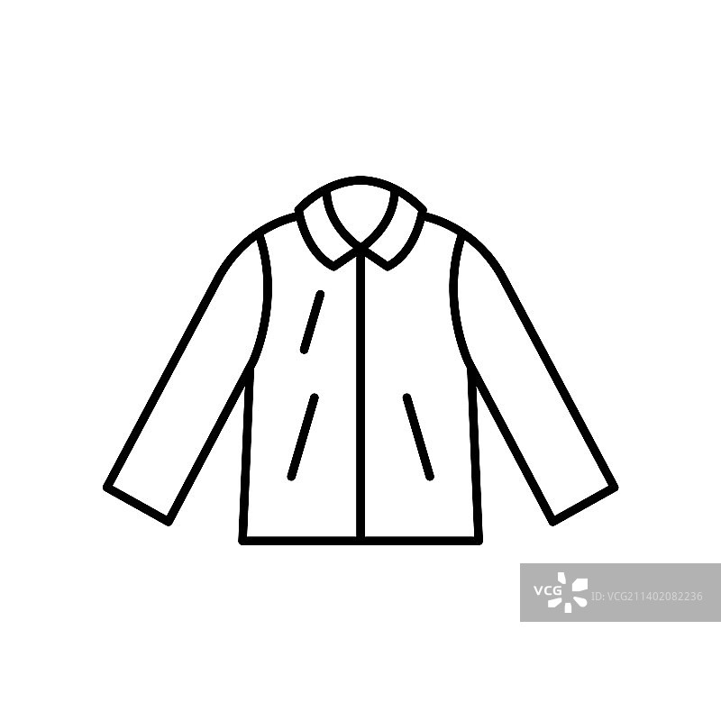 男士夹克轮廓模板图标EPS 10基础图片素材