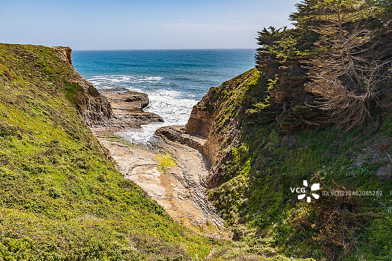 美国加利福尼亚达文波特海天景色图片素材