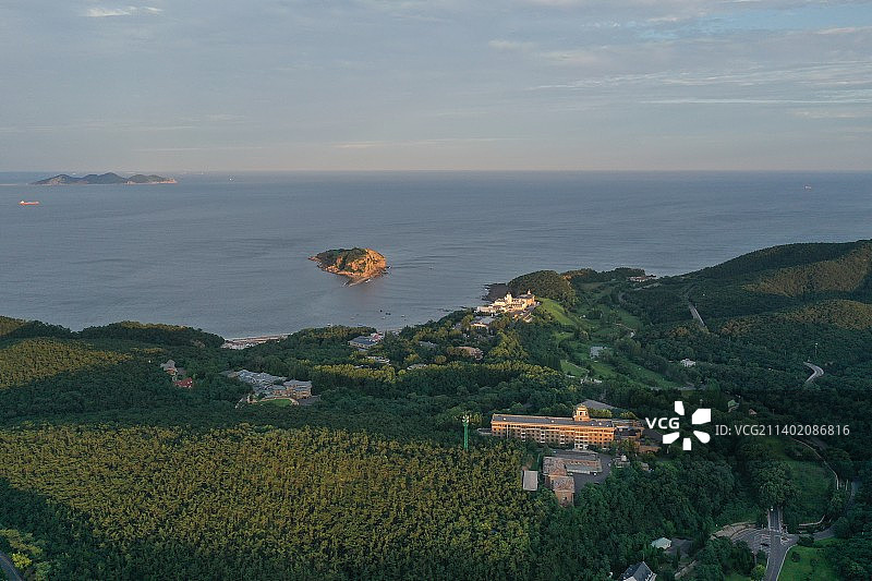 夕阳棒棰岛图片素材