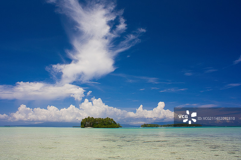 所罗门群岛蒙达的壮丽海景图片素材