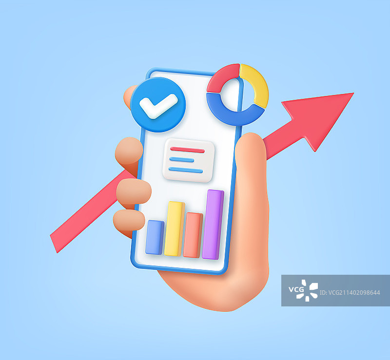 3D手持手机图片素材