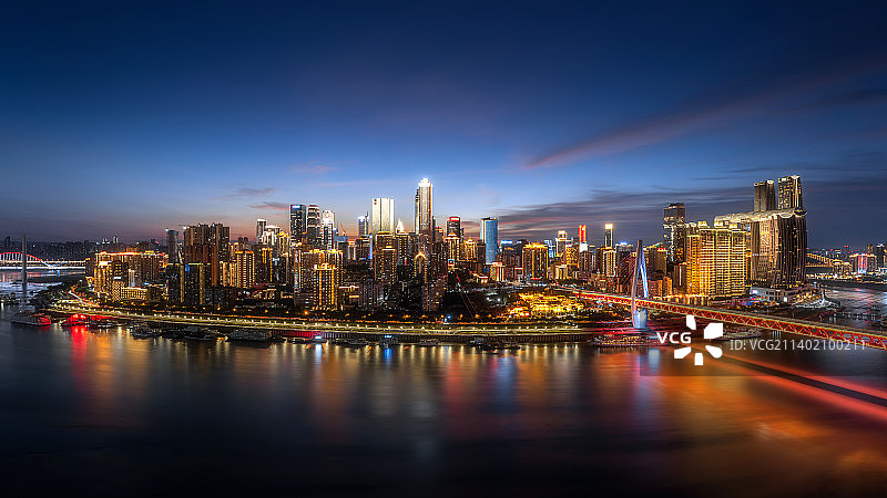 山城夜幕图片素材