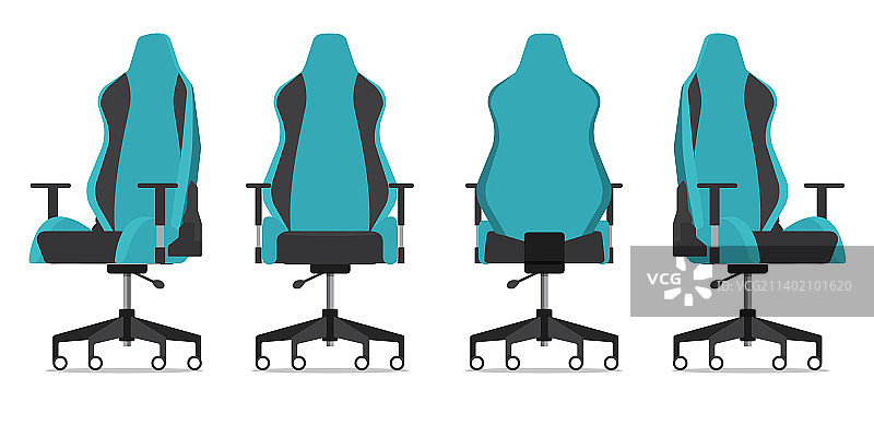 扁平设计中的游戏椅或办公椅图片素材