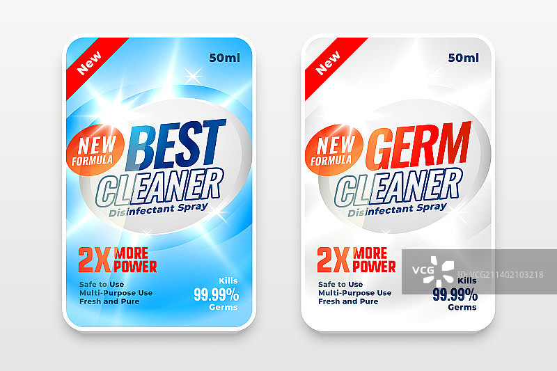 清洁产品用的洗涤剂标签贴纸图片素材