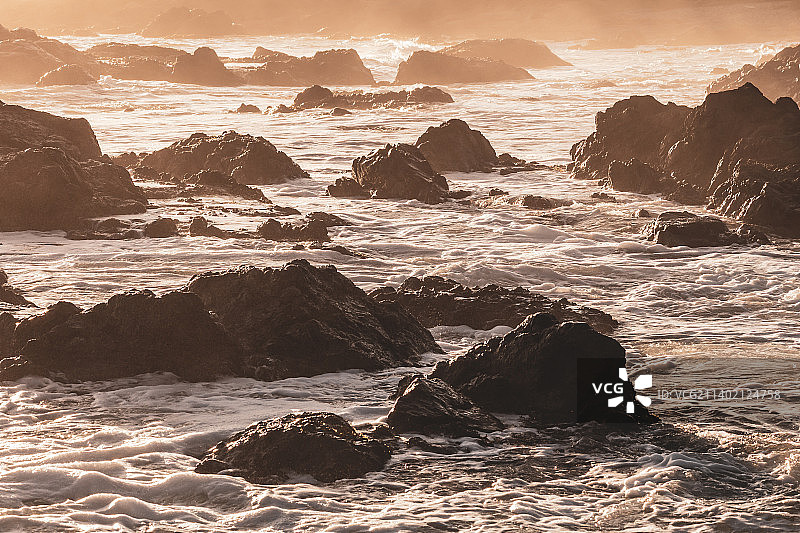 美国加利福尼亚州迷失海岸日落海景图片素材