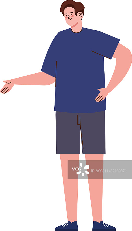 站立的男人虚拟角色图片素材