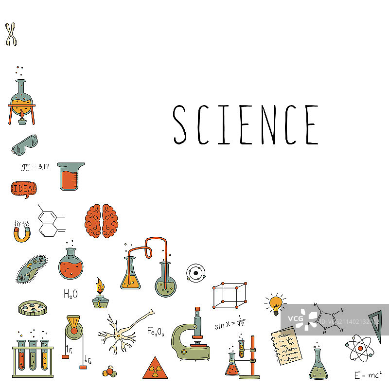 科学烧瓶元素套装图片素材