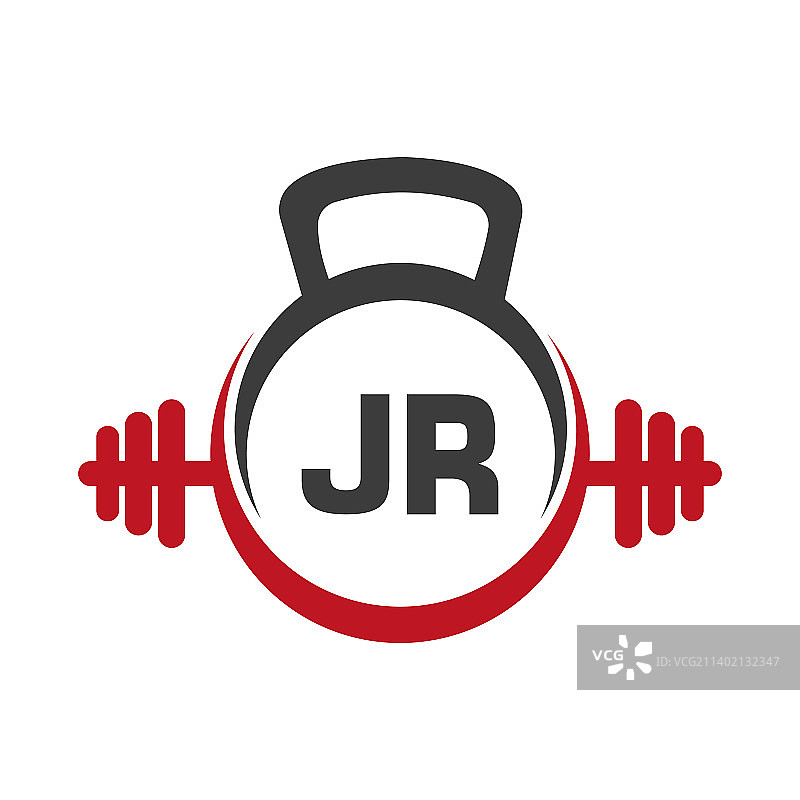 字母JR健身房logo概念健身标志图片素材