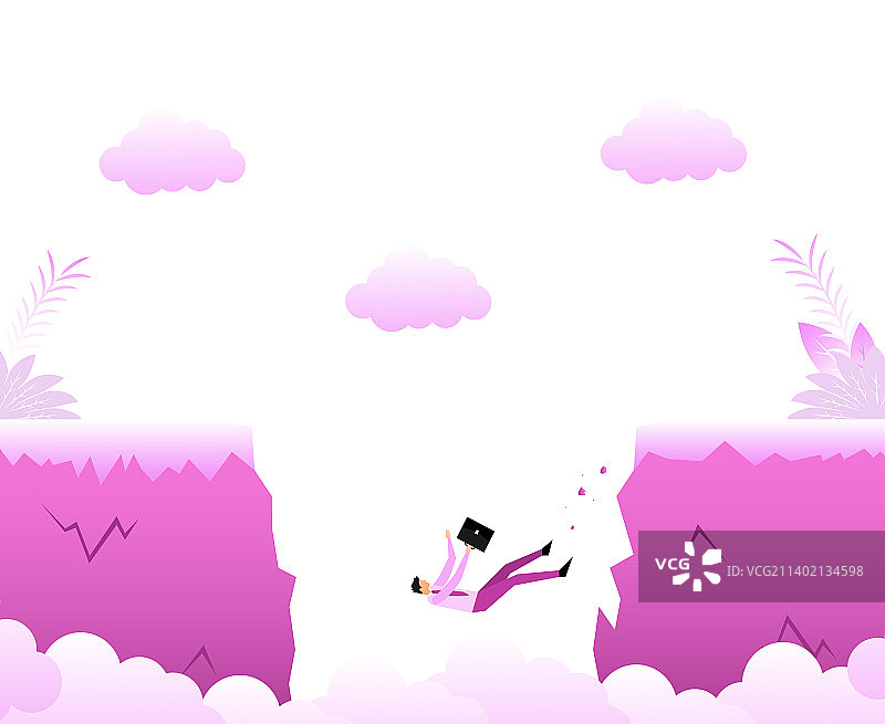 人物坠落卡通图标图片素材