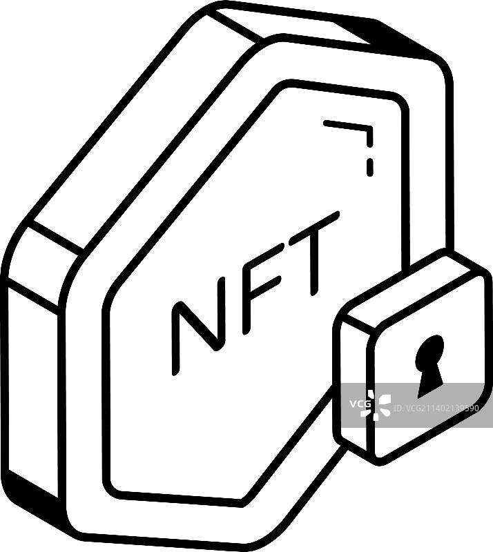 NFT安全线性图标下载图片素材