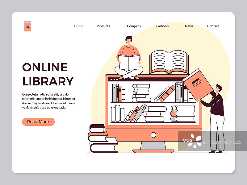 在线图书馆登录网页模板图片素材