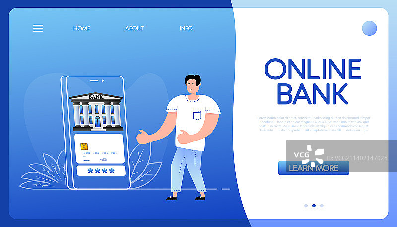 银行大楼在线银行货币兑换图片素材