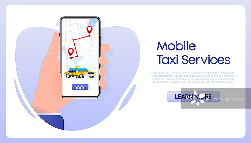 出租车手机应用：出租车服务订单图片素材