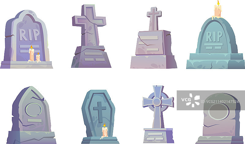 卡通墓碑图片素材