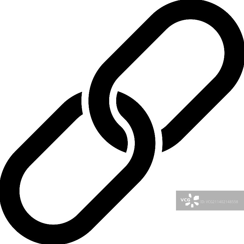 链环连接图标黑色图形图片素材