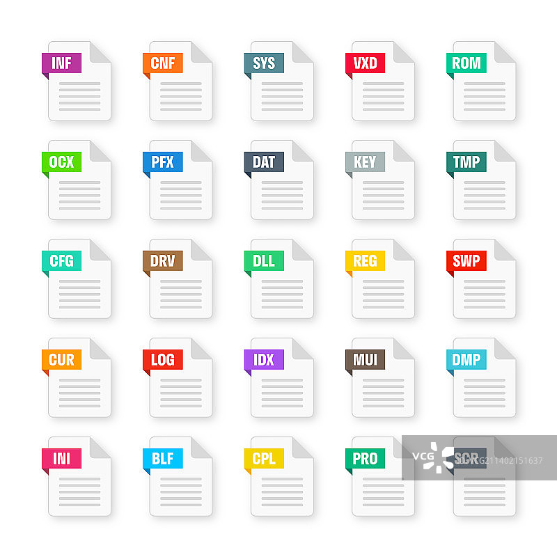 常见系统文件格式文档类型图片素材