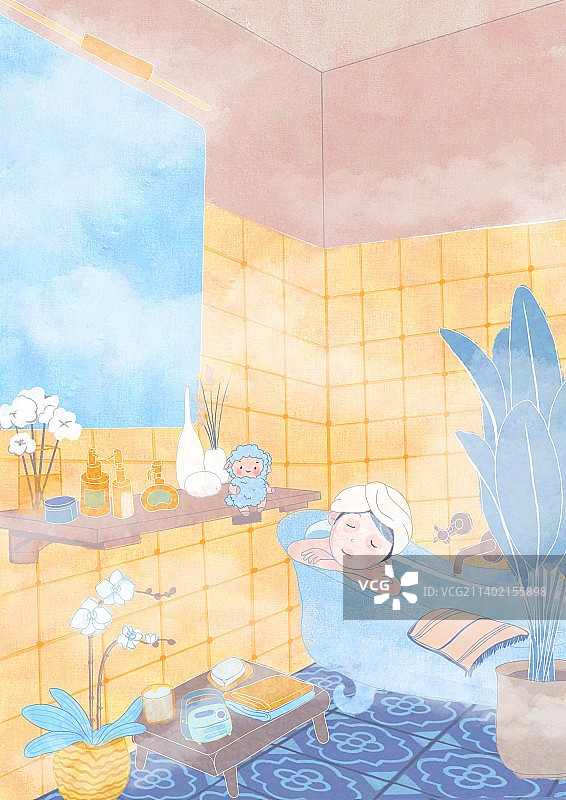 羊系女孩图片素材