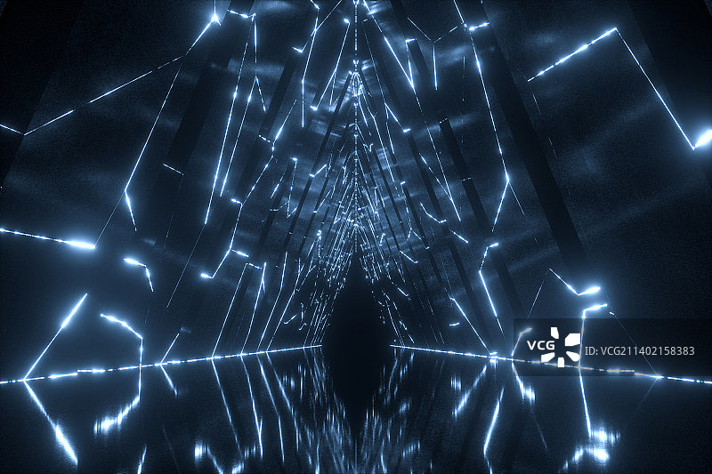 3D霓虹灯空间背景图片素材