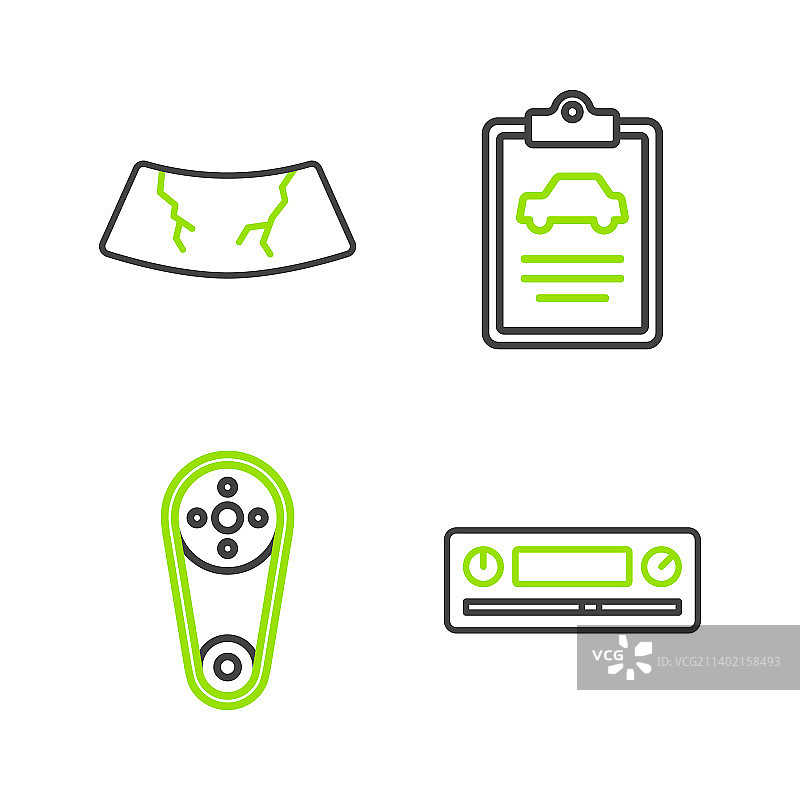 汽车音响正时皮带套件检查组合图片素材