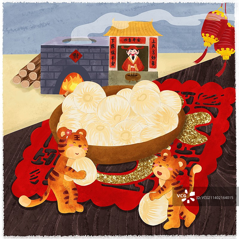 二十三糖瓜粘图片素材