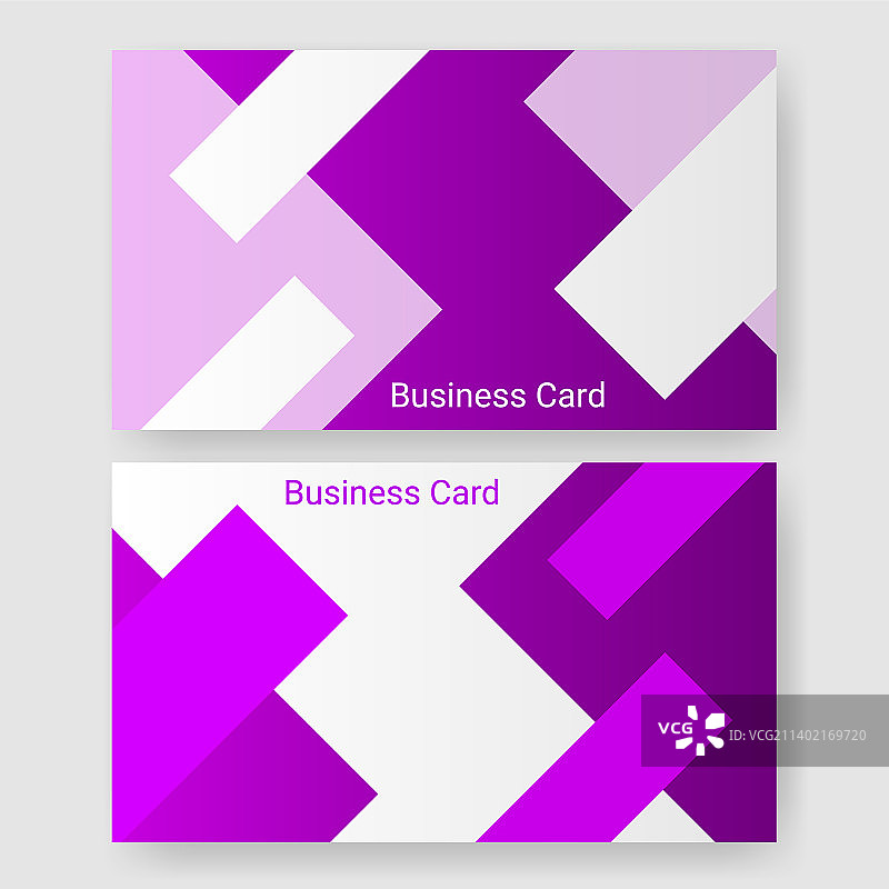 紫色色块艺术名片模板图片素材