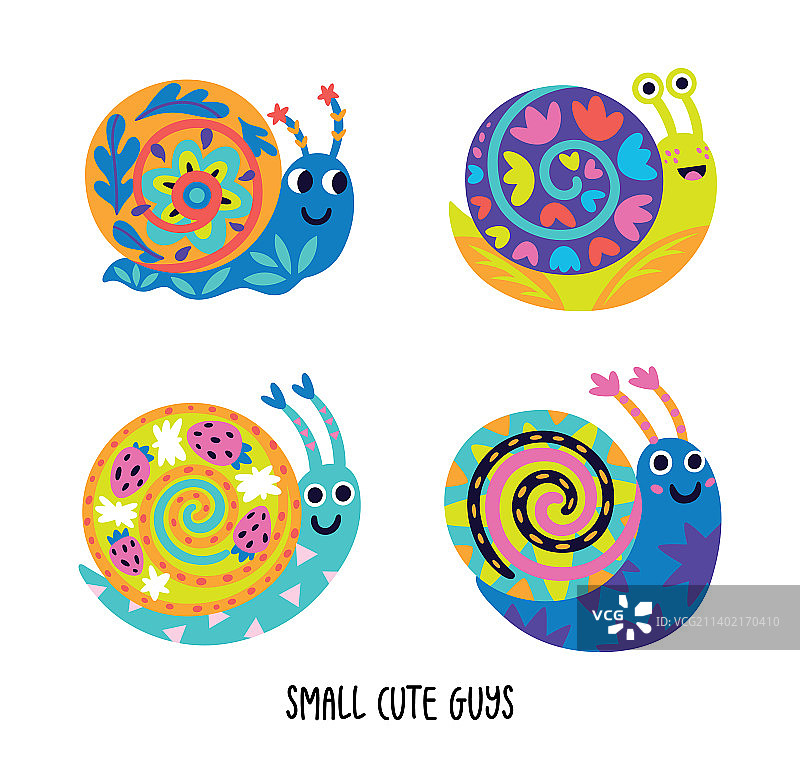 可爱的幻想蜗牛合集图片素材