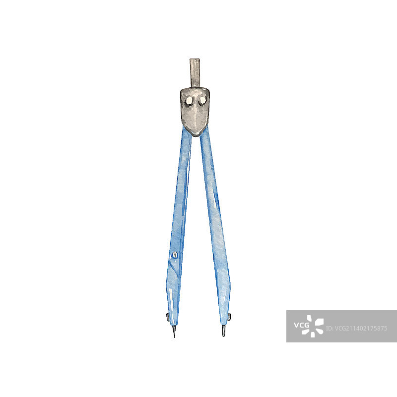 水彩风格的指南针图片素材