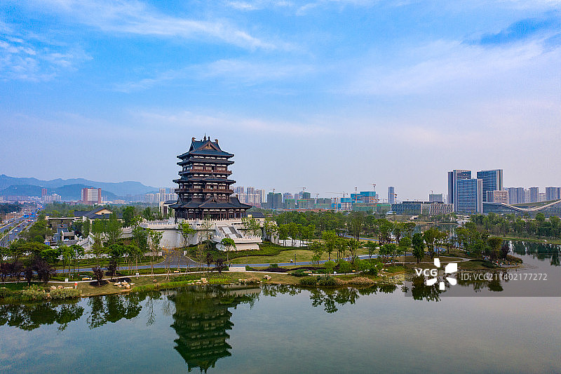 成都东安阁城市风光图片素材