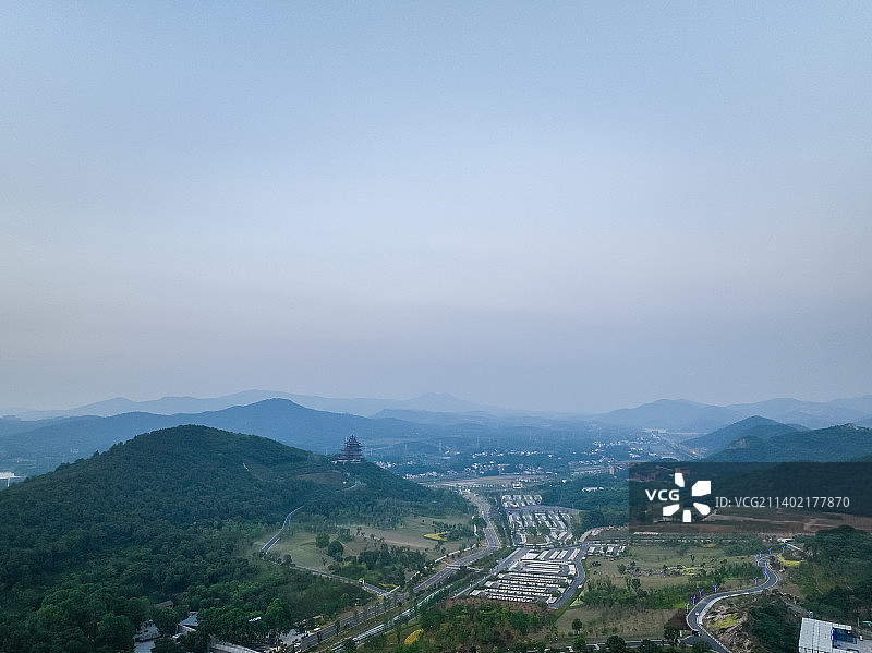 南京汤山园博园悦榕庄酒店航拍图片素材