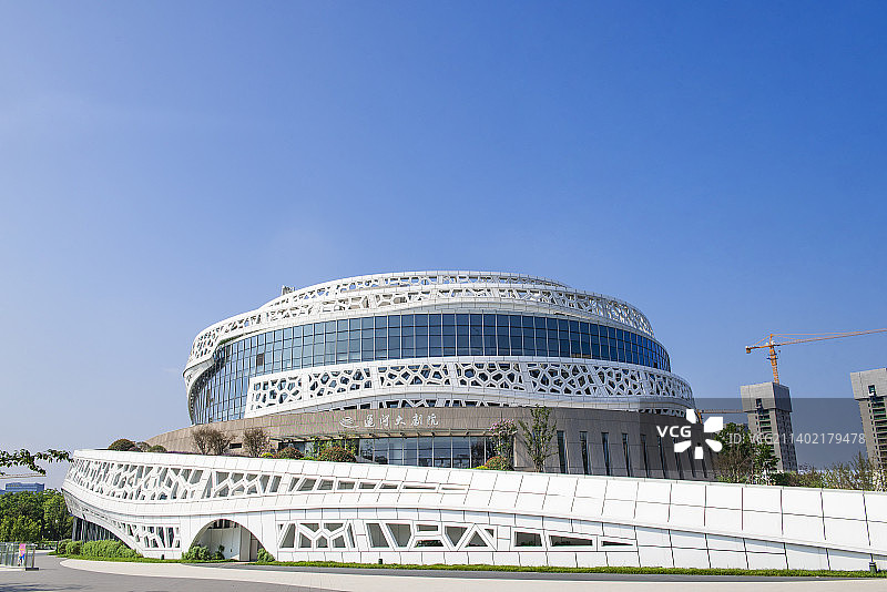 杭州运河大剧院 拱墅区标志性建筑 运河中央公园 杭州城市风光图片素材