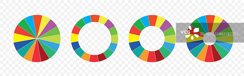 色轮指南花卉图案和调色板2.5D图片素材