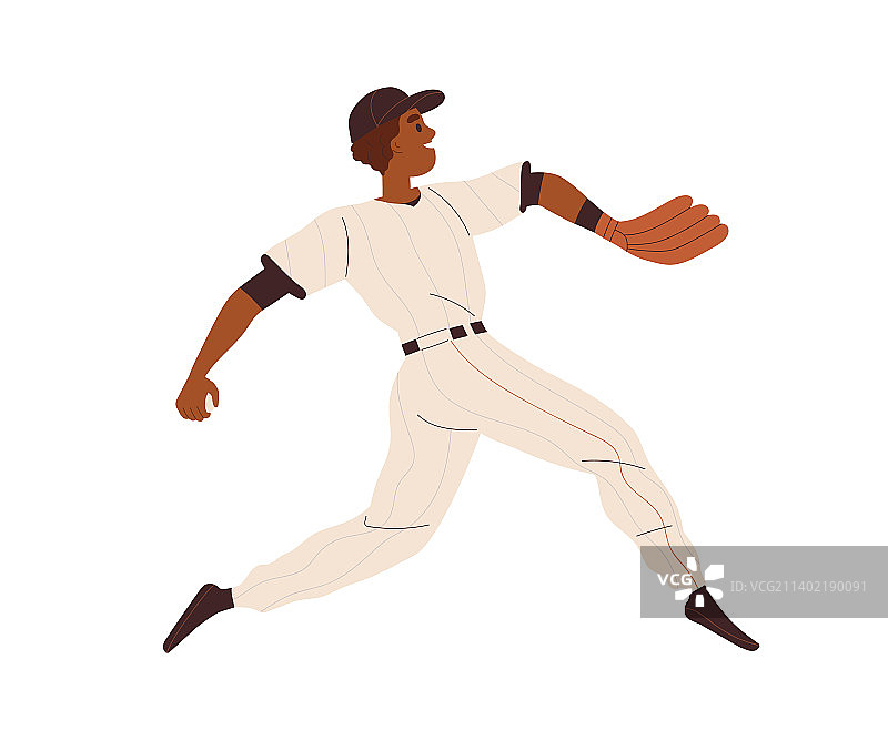 棒球投手球员持球奔跑投掷图片素材
