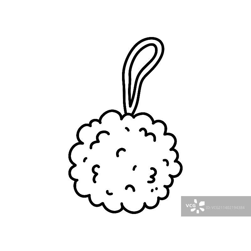 沐浴球或柔软的网状浴海绵图片素材